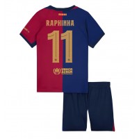 Barcelona Raphinha Belloli #11 Replica Home Minikit 2024-25 Short Sleeve (+ pants)